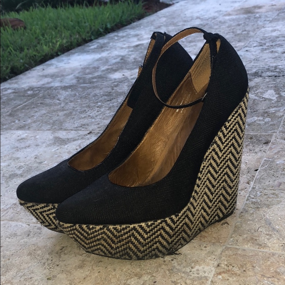 Jeffrey Campbell wedges with ankle strap